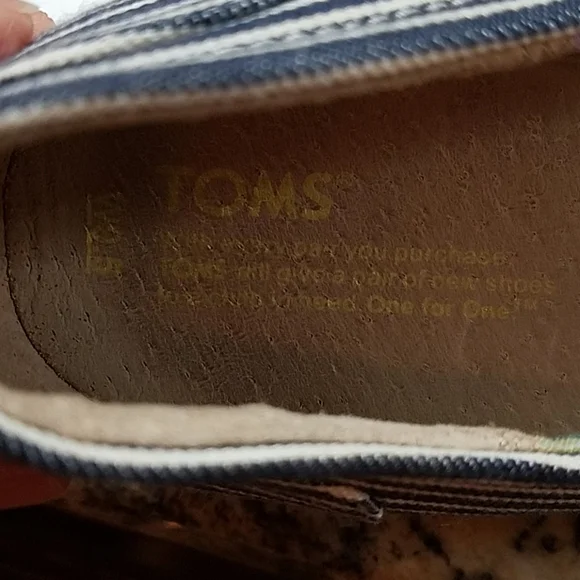 Toms Canvas Espadrille Wedge Sandals - Picture 8 of 10